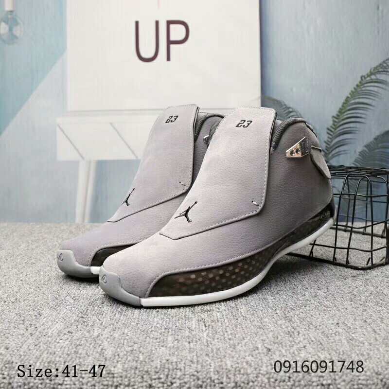 New Air Jordan 18 Wolf Grey Shoes